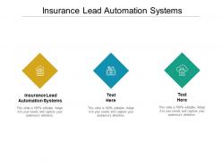 Insurance lead automation systems ppt powerpoint presentation infographic template cpb