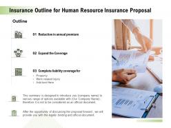 Insurance Outline For Human Resource Insurance Proposal Ppt Pictures