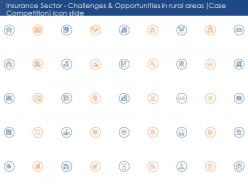 Insurance sector challenges opportunities rural areas case competition icon slide ppt aids