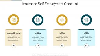 Insurance Self Employment Checklist In Powerpoint And Google Slides Cpb