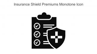 Insurance Shield Premiums Monotone Icon In Powerpoint Pptx Png And Editable Eps Format