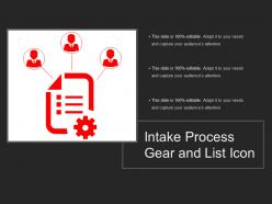 Intake process gear and list icon