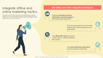 Integrate Offline And Online Marketing Tactics B2B Online Marketing Strategies