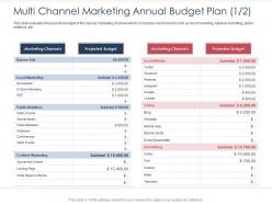 Integrated B2C Marketing Approach Multi Channel Marketing Annual Budget Plan Ads Ppt Sample