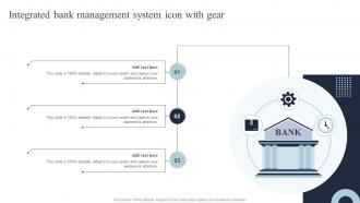 Integrated Bank Management System Icon With Gear