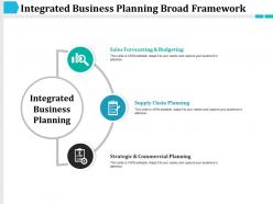 Integrated business planning broad framework ppt slide design