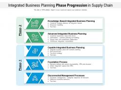 Integrated business planning phase progression in supply chain