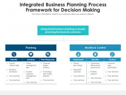 Integrated business planning process framework for decision making