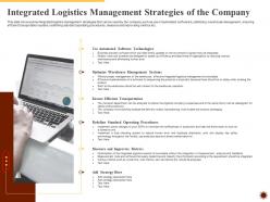 Integrated Logistics Management Strategies Integrated Logistics Management For Increasing Operational Efficiency