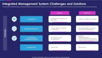Integrated management system challenges and solutions