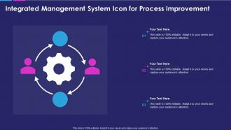 Integrated management system icon for process improvement