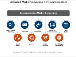 Integrated Market Converging For Communications Powerpoint Slide Designs