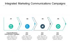 Integrated marketing communications campaigns ppt powerpoint presentation infographics cpb