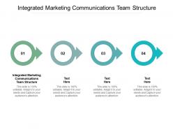 Integrated marketing communications team structure ppt powerpoint presentation pictures cpb