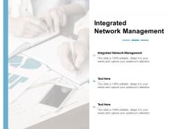 Integrated network management ppt powerpoint presentation file topics cpb