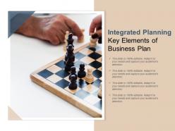 Integrated planning key elements of business plan