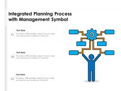 Integrated planning process with management symbol