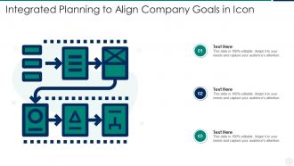 Integrated planning to align company goals in icon
