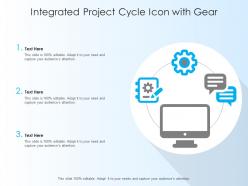 Integrated project cycle icon with gear