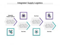 Integrated supply logistics ppt powerpoint presentation summary influencers cpb