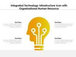 Integrated technology infrastructure icon with organizational human resource