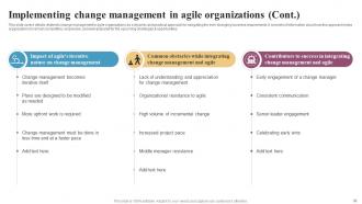 Integrating Change Management In Agile Organizations CM CD Compatible Appealing