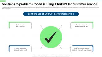 Integrating chatGPT Into Customer Solutions To Problems Faced In Using chatGPT For Customer chatGPT SS