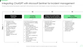 Integrating ChatGPT With Microsoft Sentinel For Opportunities And Risks Of ChatGPT AI SS V