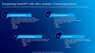 Integrating ChatGPT With Other Systems Content Everything About Chat GPT Generative ChatGPT SS