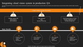 Integrating Cloud Vision System In Production Automated Quality Assurance In Production