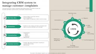 Integrating CRM System To Manage Customer Complaints