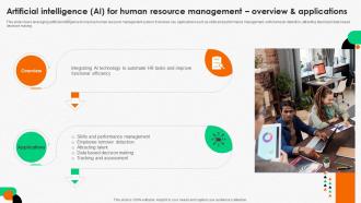 Integrating Human Resource Artificial Intelligence Ai For Human Resource Management Overview