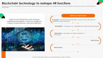 Integrating Human Resource Blockchain Technology To Reshape HR Functions