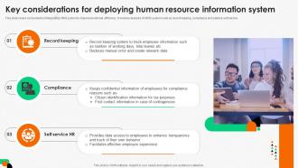 Integrating Human Resource Key Considerations For Deploying Human Resource Information System