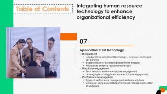 Integrating Human Resource Technology To Enhance Organizational Efficiency Complete Deck Compatible Impactful