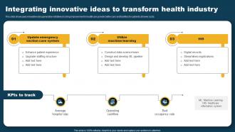 Integrating Innovative Ideas To Transform Health Industry