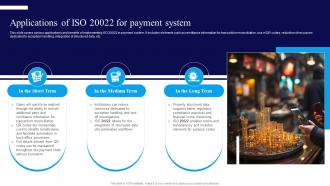 Integrating ISO 20022 Applications Of ISO 20022 For Payment System BCT SS