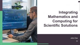 Integrating Mathematics And Computing For Scientifics Solutions PPT Presentation AT