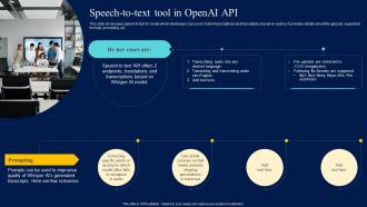 Integrating Openai API Speech To Text Tool In Openai API ChatGPT SS V