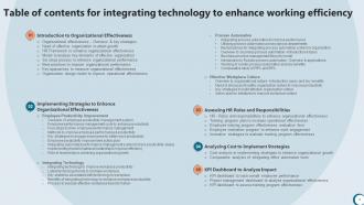 Integrating Technology To Enhance Working Efficiency Strategy CD V Good Informative