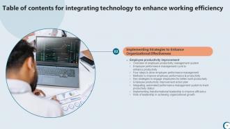 Integrating Technology To Enhance Working Efficiency Strategy CD V Impressive Informative