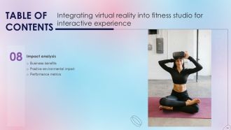Integrating Virtual Reality Into Fitness Studio For Interactive Experience Ppt Slide Niche CD Impactful Informative