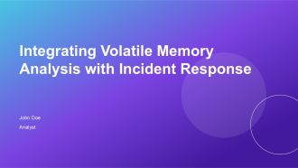 Integrating Volatile Memory Analysis With Incident Response PPT Guidelines ACP
