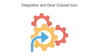 Integration And Gear Colored Icon In Powerpoint Pptx Png And Editable Eps Format