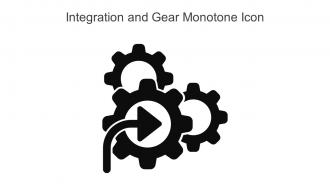 Integration And Gear Monotone Icon In Powerpoint Pptx Png And Editable Eps Format