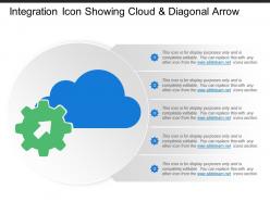 Integration icon showing cloud and diagonal arrow