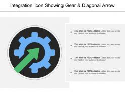 Integration icon showing gear and diagonal arrow