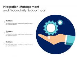 Integration management and productivity support icon