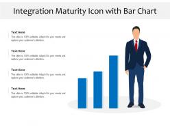 Integration maturity icon with bar chart