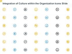 Integration of culture within the organization icons slide ppt powerpoint presentation